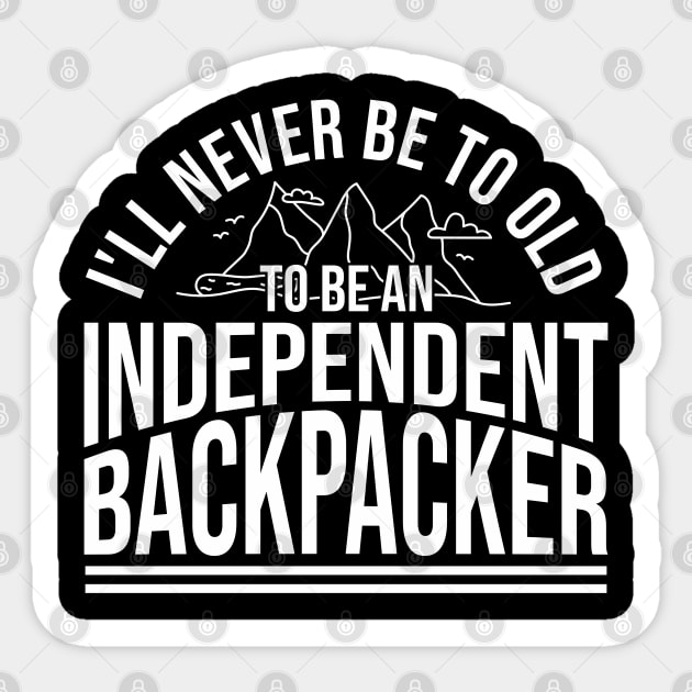 Backpacker Adventurer Traveler Sticker by Toeffishirts